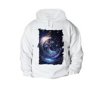MERCHANDMANIA Sudadera con Capucha A3 Reloj astronomico Astros Estrellas Tiempo Luna Cosmos con Bolsillos