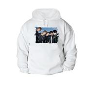 MERCHANDMANIA Sudadera con Capucha Chicos Cantantes Famosos Mention me Deja VU con Bolsillos
