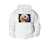 MERCHANDMANIA Sudadera con Capucha simbolo Sol y Luna Amor Astros astrologia Astral con Bolsillos