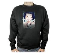 MERCHANDMANIA Sudadera Negra Chica Cantante Linda pelicula Anime Dibujos Fanart Adulto Poliester algodón Sweatshirt