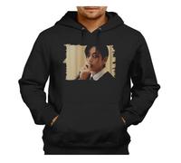 MERCHANDMANIA Sudadera Negra con Capucha Cantantes KPOP vfriends BTS Jimin and v Adulto Poliester algodón Sweatshirt