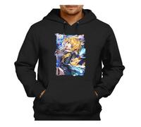 MERCHANDMANIA Sudadera Negra con Capucha Juego Anime RPG Personaje zenless Zone Zero fufu Adulto Poliester algodón Sweatshirt
