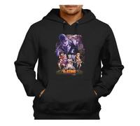 MERCHANDMANIA Sudadera Negra con Capucha Serie Anime dr Stone cuarta Saga Temporada Personajes Adulto Poliester algodón Sweatshirt