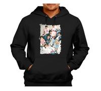 MERCHANDMANIA Sudadera Negra con Capucha Stray Kids KPOP Cantantes Album Rock-Star oddinary Adulto Poliester algodón Sweatshirt