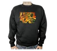 MERCHANDMANIA Sudadera Negra Fist of The North Star seriehokuto no Ken Anime Adulto Poliester algodón Sweatshirt