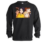 MERCHANDMANIA Sudadera Negra Wonder Egg Priority Personajes Adulto Poliester algodón Sweatshirt