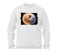 MERCHANDMANIA Sudadera simbolo Sol y Luna Amor Astros astrologia Astral Sweatshirt