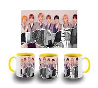 MERCHANDMANIA TAZA AMARILLA BTS KOREA FAKE LOVE MUSIC color mug