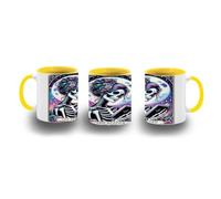 MERCHANDMANIA Taza Amarilla carta tarot graciosa meme lector libros biblioteca color mug