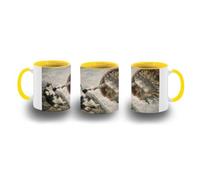 MERCHANDMANIA Taza Amarilla cuadro arte el creador gatos meme parodia risa color mug