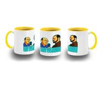 MERCHANDMANIA Taza Amarilla frase graciosa que me quedo sin comer trabajo pobre color mug