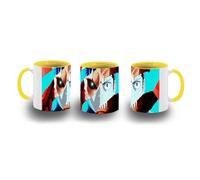 MERCHANDMANIA Taza Amarilla kaiijuu num 8 kafka hibino anime fanart shonen color mug