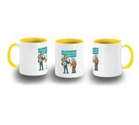 MERCHANDMANIA Taza Amarilla maximus frase graciosa dividendos bolsa inversion color mug