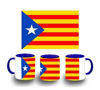 MERCHANDMANIA TAZA AZUL BANDERA CATALUÑA INDEPENDENCIA color mug