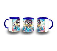 MERCHANDMANIA Taza Azul carta tarot graciosa meme enfermera medico salud color mug