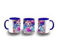 MERCHANDMANIA Taza Azul carta tarot graciosa meme manualidades pintura colores color mug