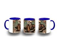 MERCHANDMANIA Taza Azul carta tarot graciosa meme profesor maestro inteligente color mug