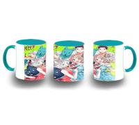 MERCHANDMANIA Taza Azul Cielo anime Kimi to Koete Koi ni Naru bestias animales kemonomimi color mug