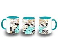 MERCHANDMANIA Taza Azul Cielo anime Kimi to Koete Koi ni Naru furry gata perro lobo color mug