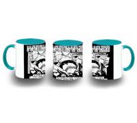 MERCHANDMANIA Taza Azul Cielo frase graciosa anime dark gotico dead muerte metal color mug