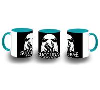 MERCHANDMANIA Taza Azul Cielo frase graciosa anime dark sucubo provocador color mug