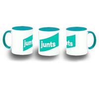 MERCHANDMANIA Taza Azul Cielo logo partido politico junts per catalunya cataluña color mug