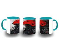 MERCHANDMANIA Taza Azul Cielo samurai medieval aventura japones videojuego color mug