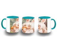 MERCHANDMANIA Taza Azul Cielo therian furry animal chica conejo cute kawaii color mug