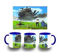 MERCHANDMANIA TAZA AZUL EL CASTILLO AMBULANTE ANIME color mug