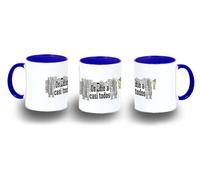 MERCHANDMANIA Taza Azul frase graciosa os odio a casi todos color mug