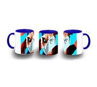 MERCHANDMANIA Taza Azul kaiijuu num 8 kafka hibino anime fanart shonen color mug