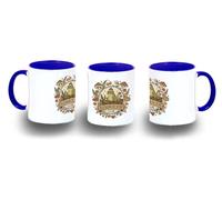 MERCHANDMANIA Taza Azul logo club buscador de setas recolector campo color mug