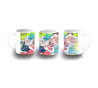 MERCHANDMANIA Taza Blanca anime Kimi to Koete Koi ni Naru bestias animales kemonomimi color mug