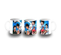 MERCHANDMANIA TAZA BLANCA campeones oliver y benji serie dibujos color mug.