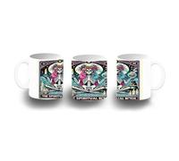 MERCHANDMANIA Taza Blanca carta tarot graciosa meme espiritual aroma relajacion color mug