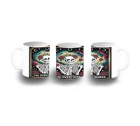 MERCHANDMANIA Taza Blanca carta tarot graciosa meme pensador filosofo preocupacion color mug