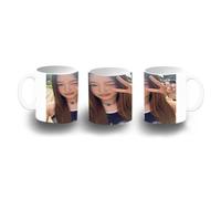 MERCHANDMANIA Taza Blanca chica tia grupo cantantes let me tell you color mug