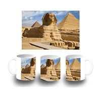 MERCHANDMANIA TAZA BLANCA ESFINGE DE EGIPTO color mug
