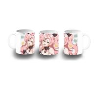 MERCHANDMANIA Taza Blanca juego anime rpg personaje zenless zone zero nicole color mug
