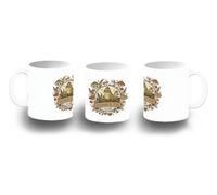 MERCHANDMANIA Taza Blanca logo club buscador de setas recolector campo color mug