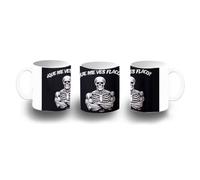 MERCHANDMANIA Taza Blanca meme frase graciosa que me ves flaco musculos color mug
