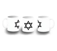 MERCHANDMANIA Taza Blanca religion judia judaismo fe tora diez mandamientos color mug