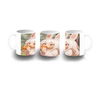 MERCHANDMANIA Taza Blanca therian furry animal chica conejo cute kawaii color mug