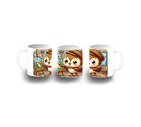 MERCHANDMANIA TAZA COLOR gorrion artista profesion dibujante pajaro cuadro color mug