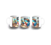 MERCHANDMANIA TAZA COLOR ruiseñor artista profesion escultor pintor mascota color mug