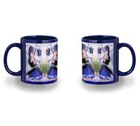 MERCHANDMANIA Taza completamente Azul recuadro anime kuroneko to majo no ky?shitsu aria aquarius black mug jarra cerveza te infusión