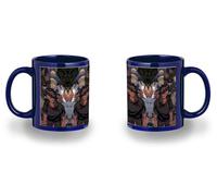MERCHANDMANIA Taza completamente Azul recuadro anime re zero subaru muerte serie dibujos black mug jarra cerveza te infusión