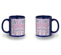 MERCHANDMANIA Taza completamente Azul recuadro hatsune miku retro arte vintage poster dibujos black mug jarra cerveza te infusión