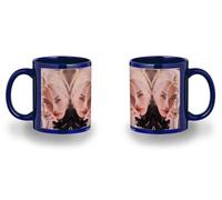 MERCHANDMANIA Taza completamente Azul recuadro kids grupo coreano cantante Felix Lee black mug jarra cerveza te infusión