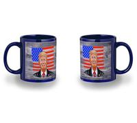 MERCHANDMANIA Taza completamente Azul recuadro señor ejecutivo pais capitalismo inversion imperio black mug jarra cerveza te infusión